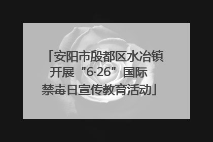 安阳市殷都区水冶镇开展“6·26”国际禁毒日宣传教育活动
