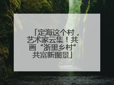 定海这个村，艺术家云集！共画“浙里乡村”共富新图景