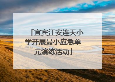 宜宾江安连天小学开展最小应急单元演练活动