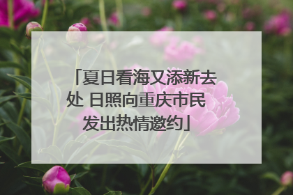 夏日看海又添新去处 日照向重庆市民发出热情邀约
