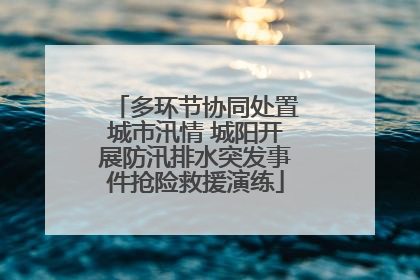多环节协同处置城市汛情 城阳开展防汛排水突发事件抢险救援演练