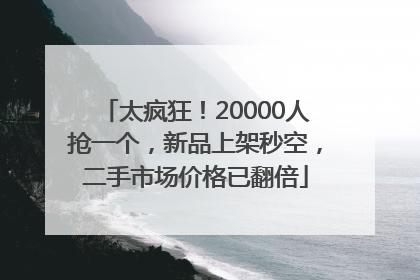 太疯狂！20000人抢一个，新品上架秒空，二手市场价格已翻倍