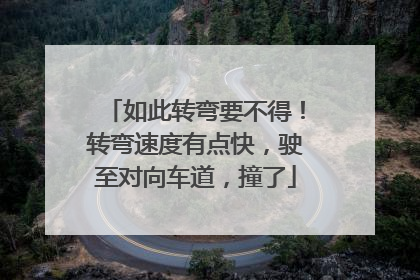 如此转弯要不得！转弯速度有点快，驶至对向车道，撞了