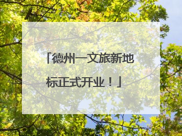 德州一文旅新地标正式开业！