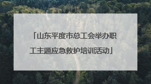山东平度市总工会举办职工主题应急救护培训活动