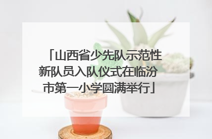 山西省少先队示范性新队员入队仪式在临汾市第一小学圆满举行