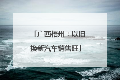 广西梧州:以旧换新汽车销售旺