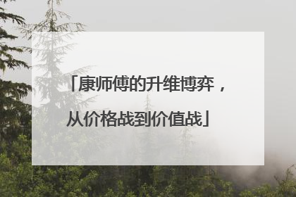 康师傅的升维博弈，从价格战到价值战