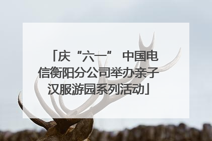 庆“六一” 中国电信衡阳分公司举办亲子汉服游园系列活动