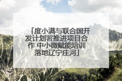 度小满与联合国开发计划署推进项目合作 中小微赋能培训落地辽宁庄河