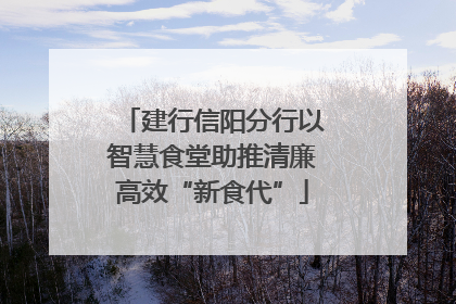 建行信阳分行以智慧食堂助推清廉高效“新食代”