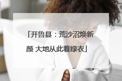 开鲁县：荒沙沼焕新颜 大地从此着绿衣