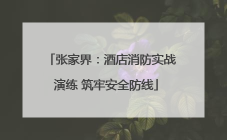 张家界：酒店消防实战演练 筑牢安全防线