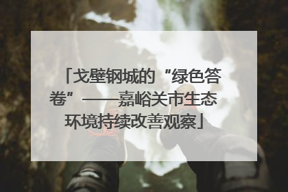 戈壁钢城的“绿色答卷”——嘉峪关市生态环境持续改善观察