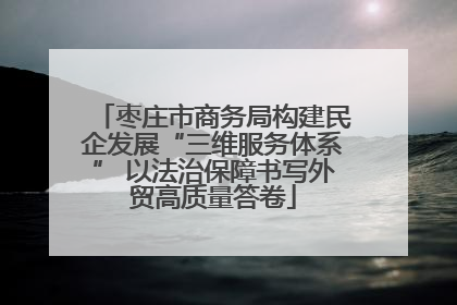 枣庄市商务局构建民企发展“三维服务体系” 以法治保障书写外贸高质量答卷