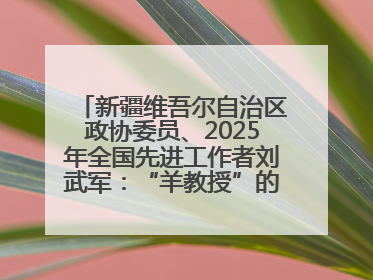 新疆维吾尔自治区政协委员、2025年全国先进工作者刘武军：“羊教授”的“中国芯”