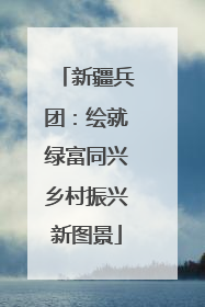 新疆兵团：绘就绿富同兴乡村振兴新图景