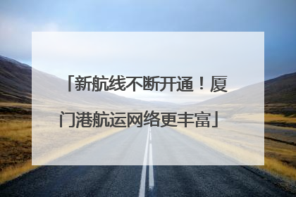 新航线不断开通！厦门港航运网络更丰富
