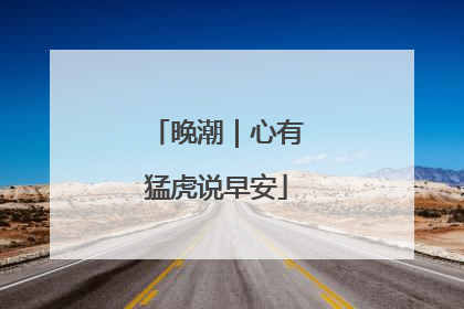 晚潮｜心有猛虎说早安