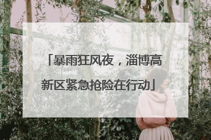 暴雨狂风夜，淄博高新区紧急抢险在行动