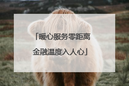 暖心服务零距离 金融温度入人心