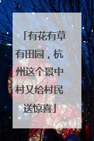 有花有草有田园，杭州这个景中村又给村民送惊喜