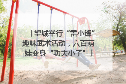 望城举行“雷小锋”趣味武术活动，六百萌娃变身“功夫小子”