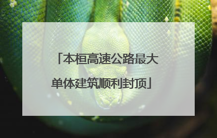 本桓高速公路最大单体建筑顺利封顶