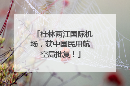 桂林两江国际机场，获中国民用航空局批复！