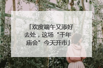 欢度端午又添好去处，这场“千年庙会”今天开市