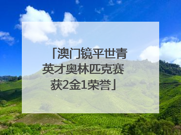 澳门镜平世青英才奥林匹克赛获2金1荣誉
