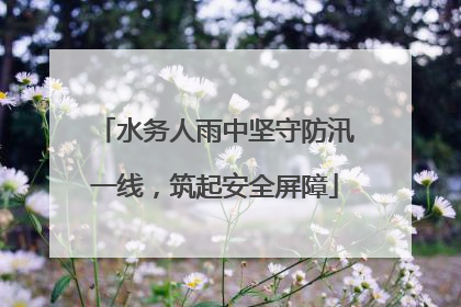 水务人雨中坚守防汛一线，筑起安全屏障