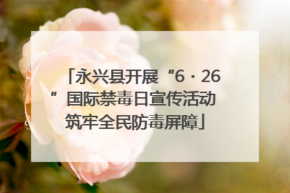 永兴县开展“6・26”国际禁毒日宣传活动 筑牢全民防毒屏障