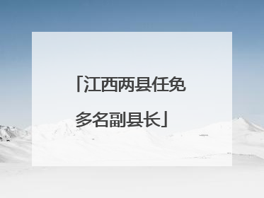 江西两县任免多名副县长
