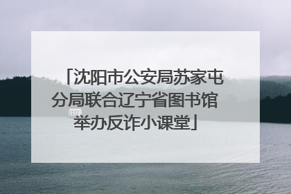 沈阳市公安局苏家屯分局联合辽宁省图书馆举办反诈小课堂