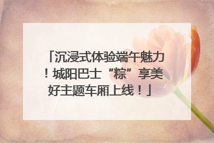 沉浸式体验端午魅力！城阳巴士“粽”享美好主题车厢上线！