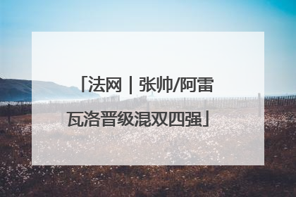 法网｜张帅/阿雷瓦洛晋级混双四强