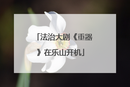 法治大剧《重器》在乐山开机