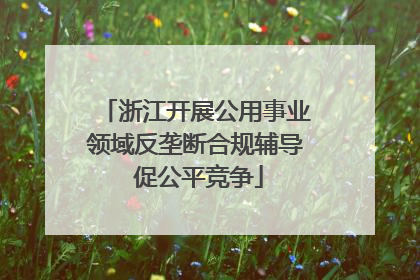 浙江开展公用事业领域反垄断合规辅导 促公平竞争
