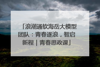 浪潮通软海岳大模型团队：青春逐浪，智启新程｜青春思政课