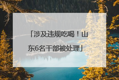 涉及违规吃喝！山东6名干部被处理