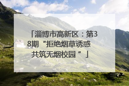 淄博市高新区：第38期“拒绝烟草诱惑 共筑无烟校园 ”