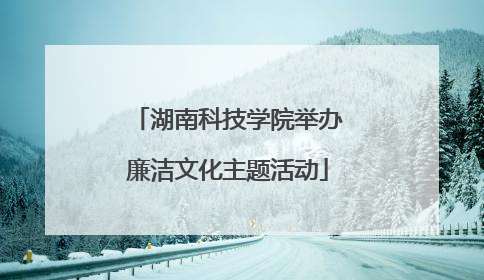 湖南科技学院举办廉洁文化主题活动