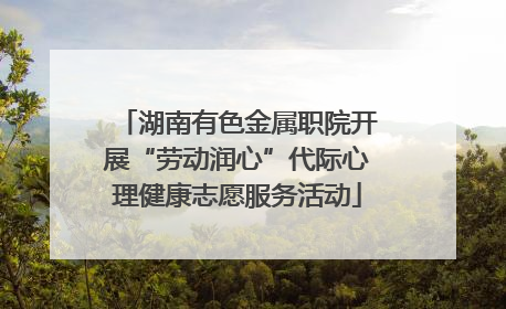 湖南有色金属职院开展“劳动润心”代际心理健康志愿服务活动