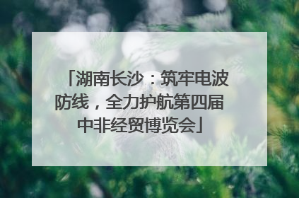 湖南长沙：筑牢电波防线，全力护航第四届中非经贸博览会