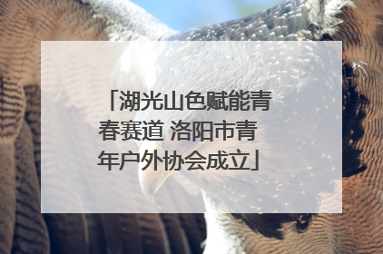湖光山色赋能青春赛道 洛阳市青年户外协会成立