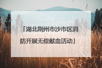 湖北荆州市沙市区消防开展无偿献血活动