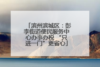 滨州滨城区：彭李街道便民服务中心办事办税 “只进一门”更省心