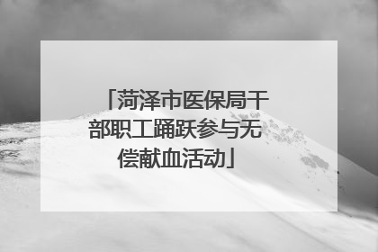 菏泽市医保局干部职工踊跃参与无偿献血活动