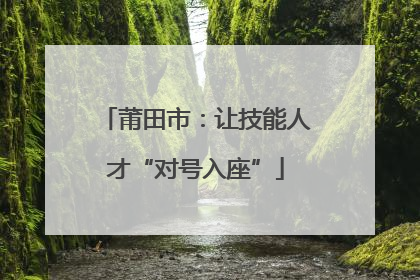 莆田市：让技能人才“对号入座”